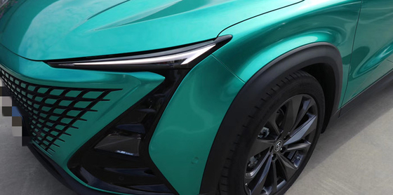 Bubble Free Swipeable Gloss Car Vinyl Wrap Titanium Steel Grey