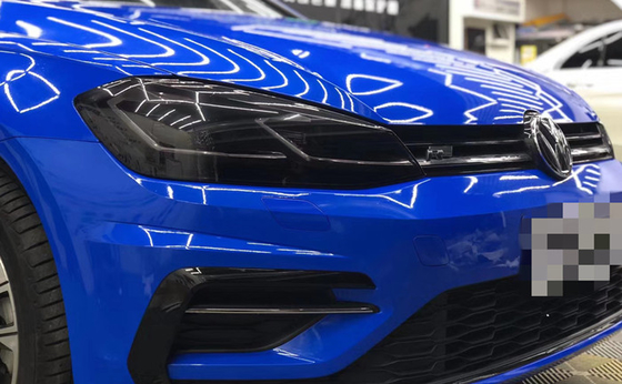 Sapphire Blue High Gloss Car Wrap Vinyl Removable For Vehicle Advertising