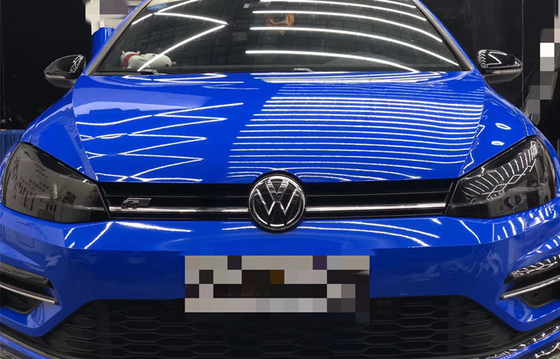 Sapphire Blue High Gloss Car Wrap Vinyl Removable For Vehicle Advertising