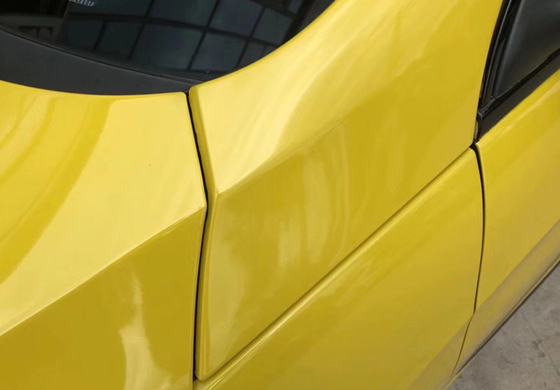 Air Release Sunflower Yellow High Gloss Car Wrap Film Slidable