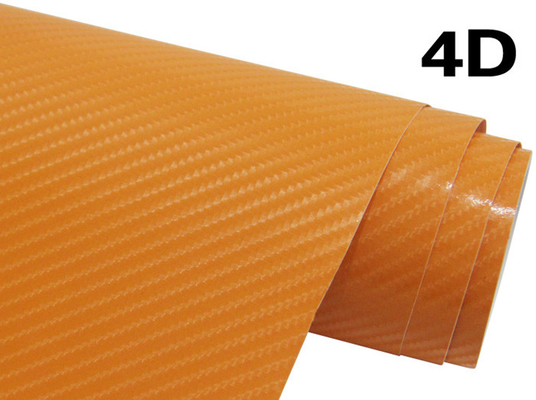 60µM 4D Carbon Fiber Vinyl Wrap Air Bubble Free Vinyl Wrap For Vehicle Advertising