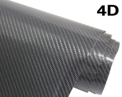 60µM 4D Carbon Fiber Vinyl Wrap Air Bubble Free Vinyl Wrap For Vehicle Advertising