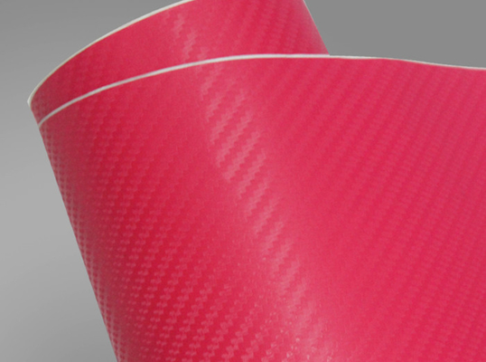 3D Colored Carbon Fiber Vinyl Wrap Film Bubble Free Slideable