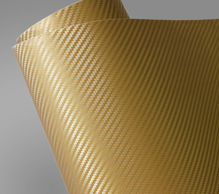 3D Colored Carbon Fiber Vinyl Wrap Film Bubble Free Slideable