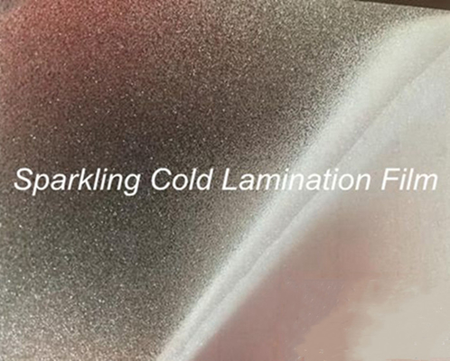 Semi Clear Sparkle Cold Lamination Film 0.5mm Glitter Cold Lamination Film