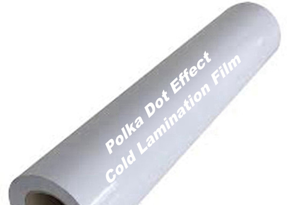 Polka Dot Effect Cold Clear Self Adhesive Laminating Film Roll Abrasion Resistant