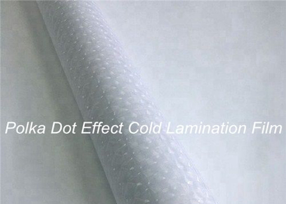 Polka Dot Effect Cold Clear Self Adhesive Laminating Film Roll Abrasion Resistant