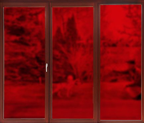 anti UV Frosted Plain Red Decorative Window Glass Film Self Adhesive
