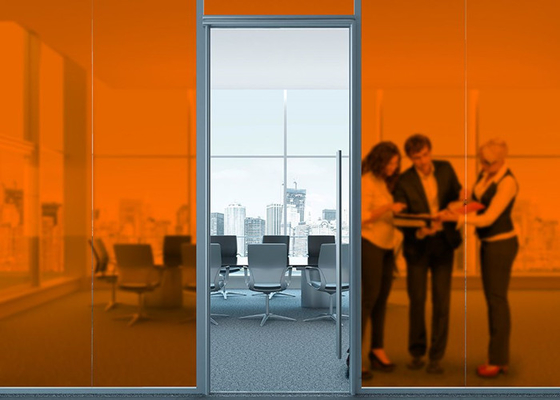 Orange Plain Frosted Window Film 1.22Mx50M Privacy Self Adhesive Window Covering