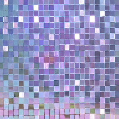 Dichroic Squares Self Adhesive Decorative Window Glass Film Anti Glare