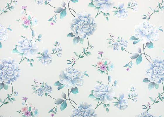 Blue Rose Textured 3D Decorative Window Glass Film UV Resistant