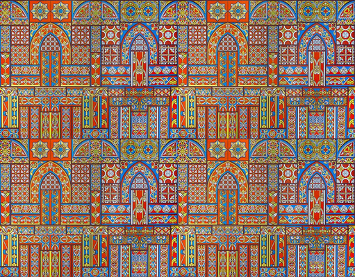 Persian Patterned UV Blocking Decorative Window Glass Film Adhesive Free