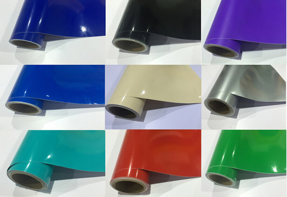 Glossy Color Cutting 0.1mm Calendered Vinyl Film self adhesive pVC film