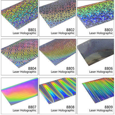 Adhesive Laser Holographic Color Cutting Vinyl Film 0.08mm For Decoration