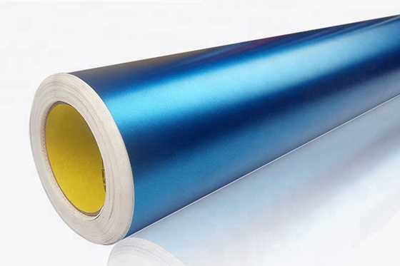 Crystal Matte Metallic Blue Vinyl Wrap Roll Slidable Scratch Resistant