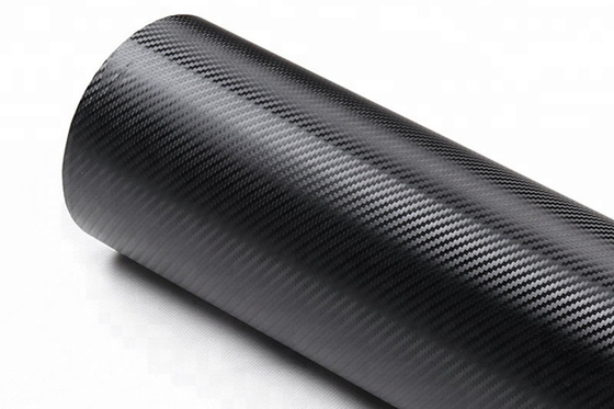 Bubble Free 3D Black Carbon Fiber Car Vinyl Wrap Slidable Removable 60µM