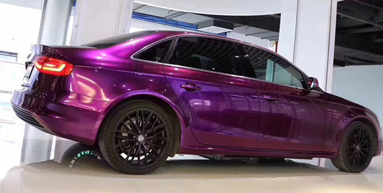 Vehicle Imperial Glossy Purple Car Wrap Air Release Salt Spray Resistant