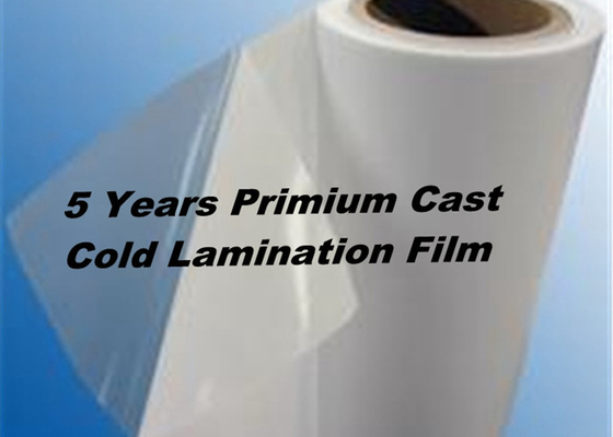 Graphics Protection 1mm Cast Vinyl Cold Glossy Lamination Film Roll 5 Years Durability